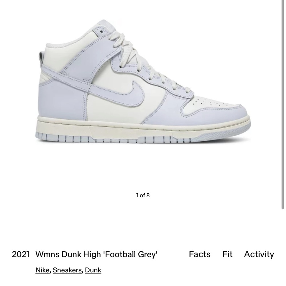 Women’s Nike dunk high top sneakers size 8.5 light blue